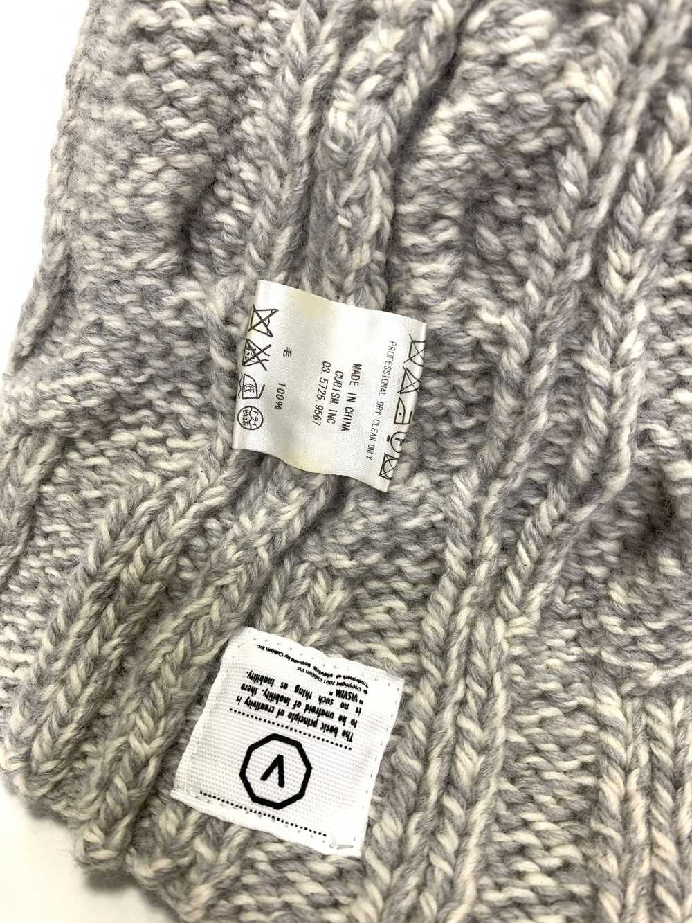 Visvim Visvim Cable Knit Wool Beanie Grey - image 4