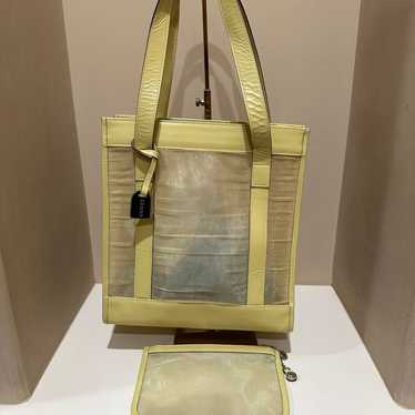 Gucci by Tom Ford Yellow Mesh Tote with Pouch - image 1