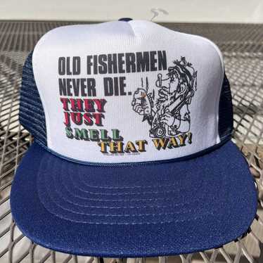 Vintage Fishing Cartoon Snapback Hat Looking For A Fe… - Gem