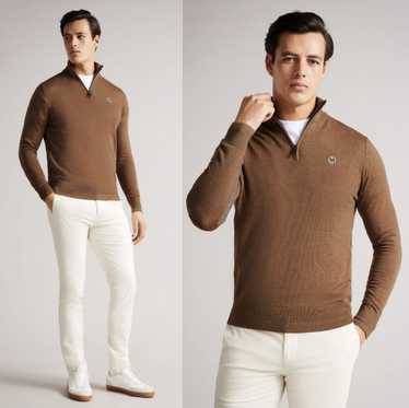 Ted Baker Ted Baker Brown Tooting Half Zip Jumper… - image 1