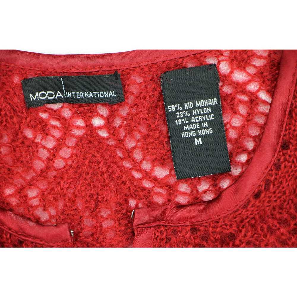 Other Moda Int'l Kid Mohair Mosaic Knit Cardigan … - image 6