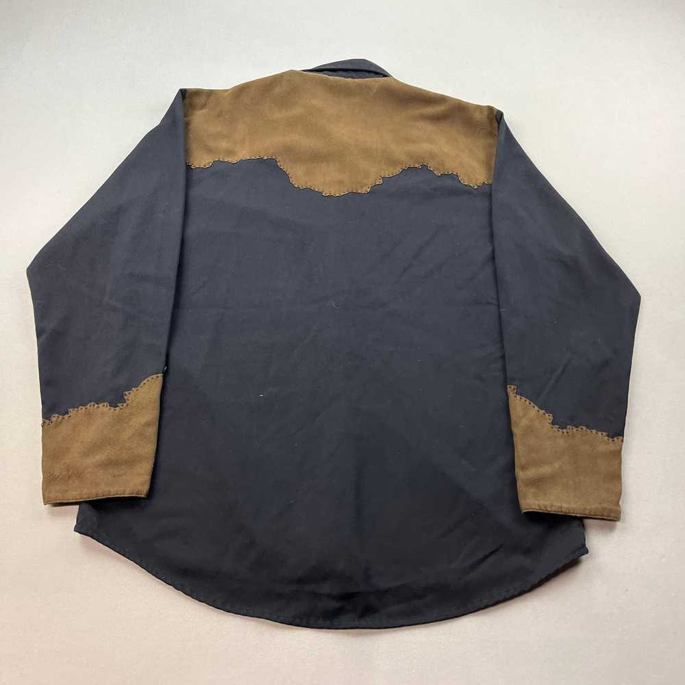 Vintage Scully Western Shirt Medium Black Brown P… - image 4