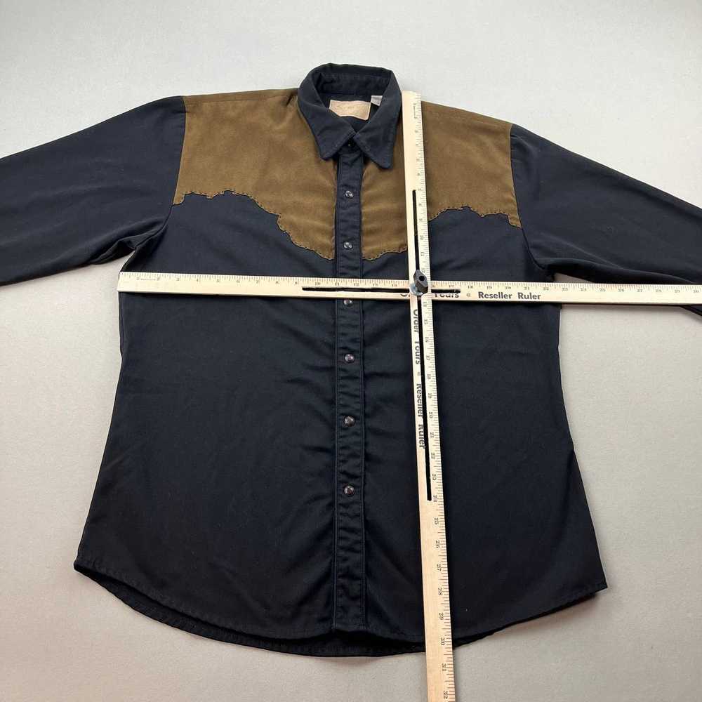 Vintage Scully Western Shirt Medium Black Brown P… - image 7