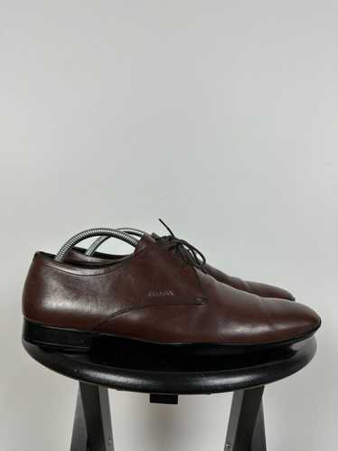 Prada Prada Brown Leather Derby Business Shoes