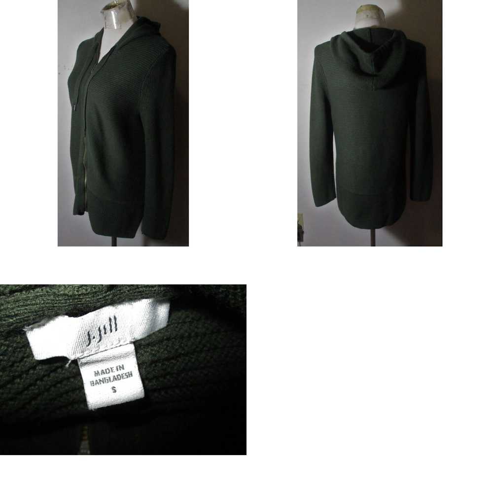 Vintage Women's J. JILL Green Full Zip Wool Silk … - image 4