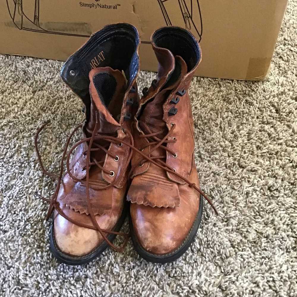 Ariat Boots, lace up, size 7 - image 1