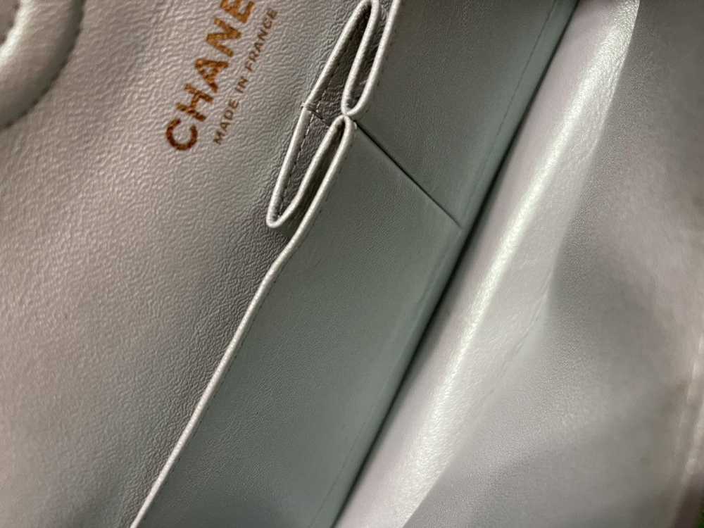 Chanel Chanel Double Flap Medium Lambskin- Grey I… - image 12