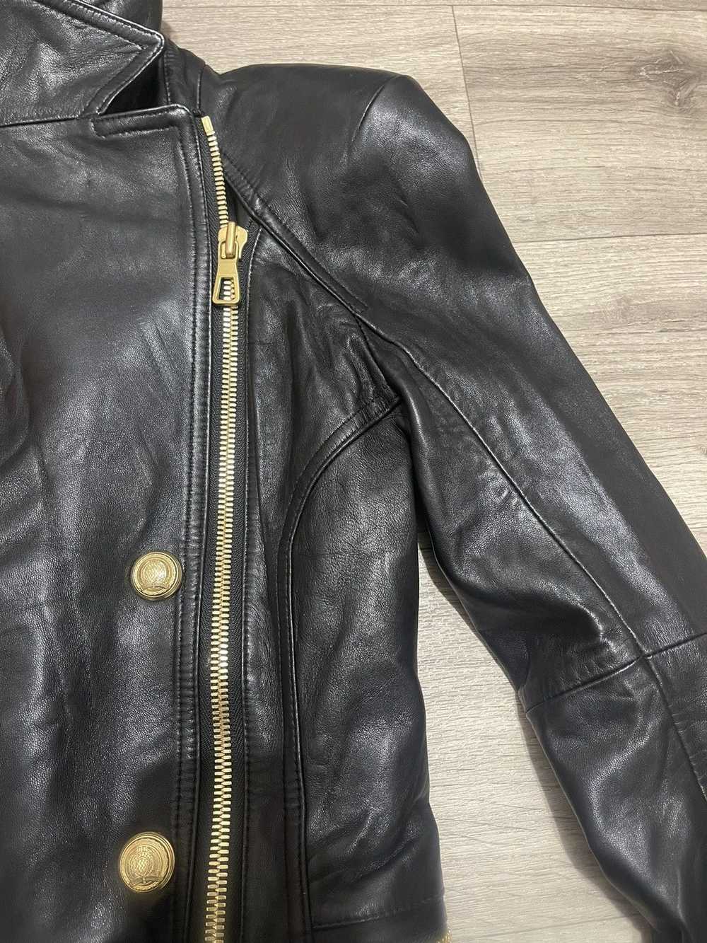 Balmain X H&M × Leather Jacket × Luxury BALMAIN x… - image 10