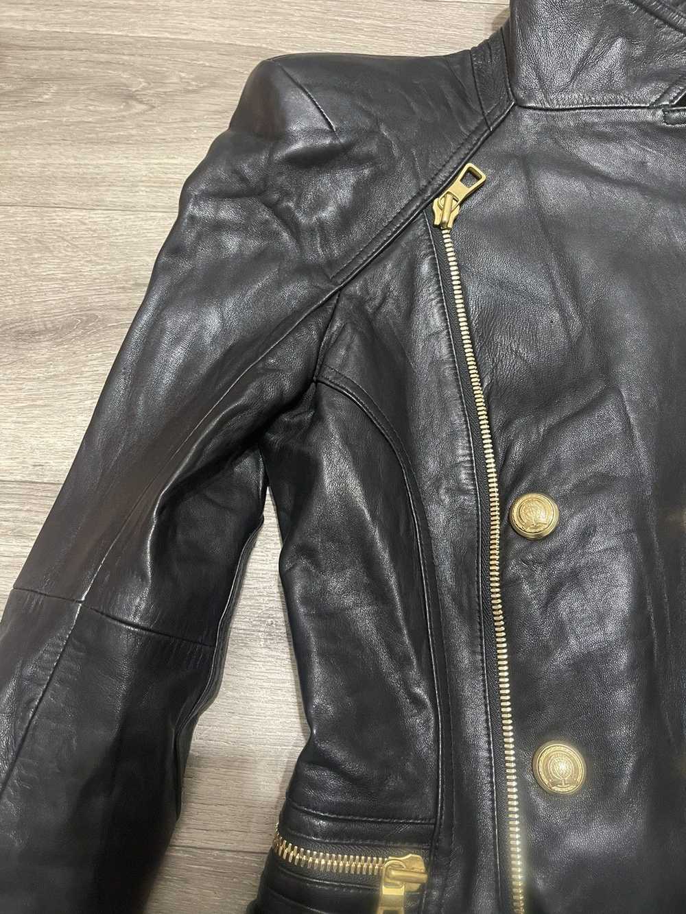 Balmain X H&M × Leather Jacket × Luxury BALMAIN x… - image 11