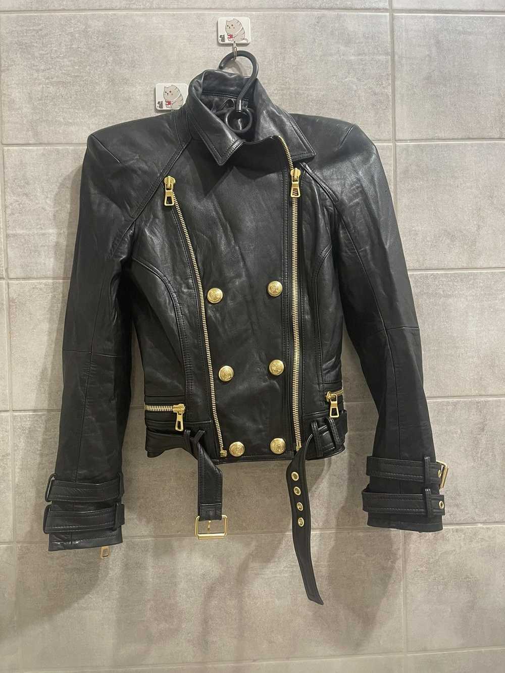 Balmain X H&M × Leather Jacket × Luxury BALMAIN x… - image 1