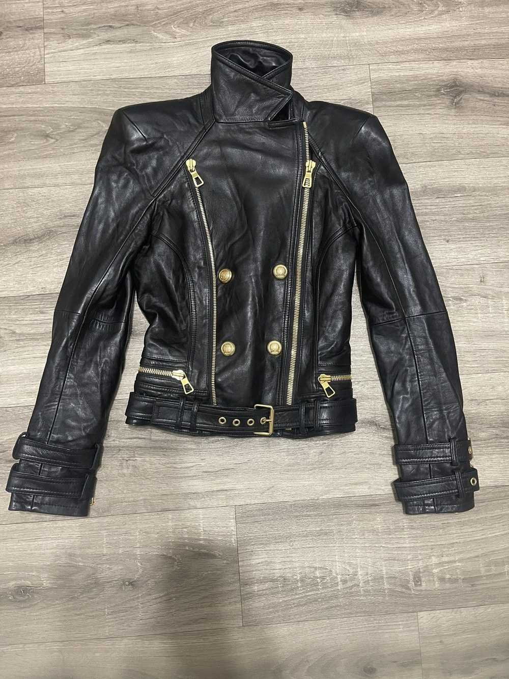 Balmain X H&M × Leather Jacket × Luxury BALMAIN x… - image 5