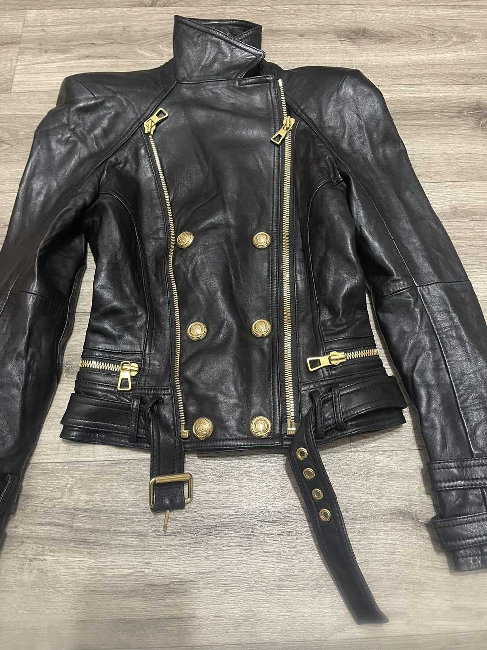 Balmain X H&M × Leather Jacket × Luxury BALMAIN x… - image 7