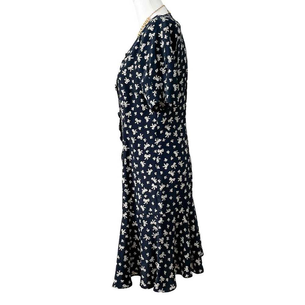 Vintage 🎀 Vintage Bow Print Drop Waist Dress MCM… - image 3