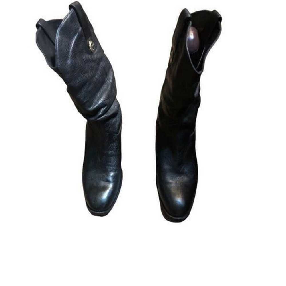 Vintage Dingo Black Leather Slouch Ankle Heeled W… - image 4