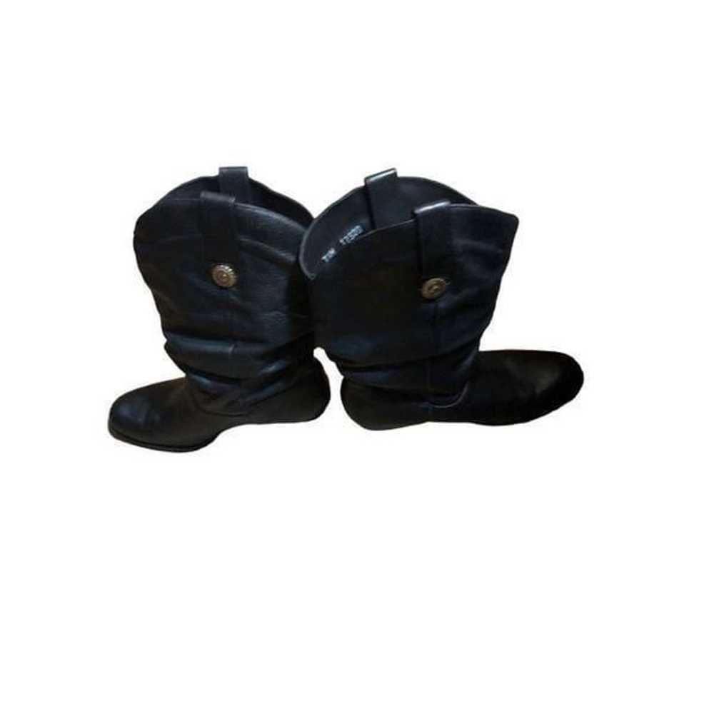 Vintage Dingo Black Leather Slouch Ankle Heeled W… - image 6