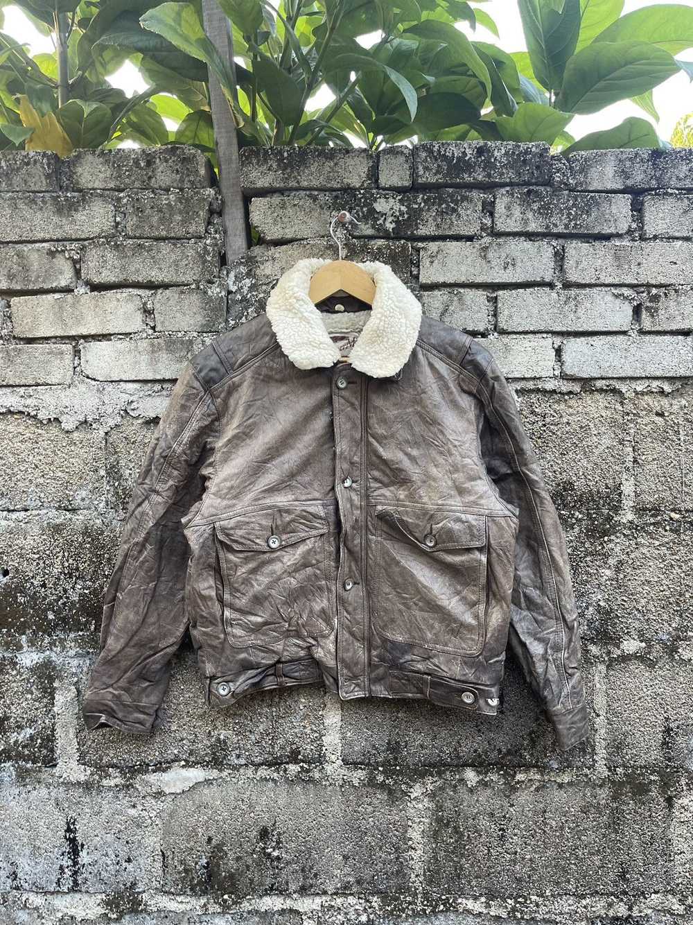 Japanese Brand × Leather Jacket × Vintage VINTAGE… - image 1
