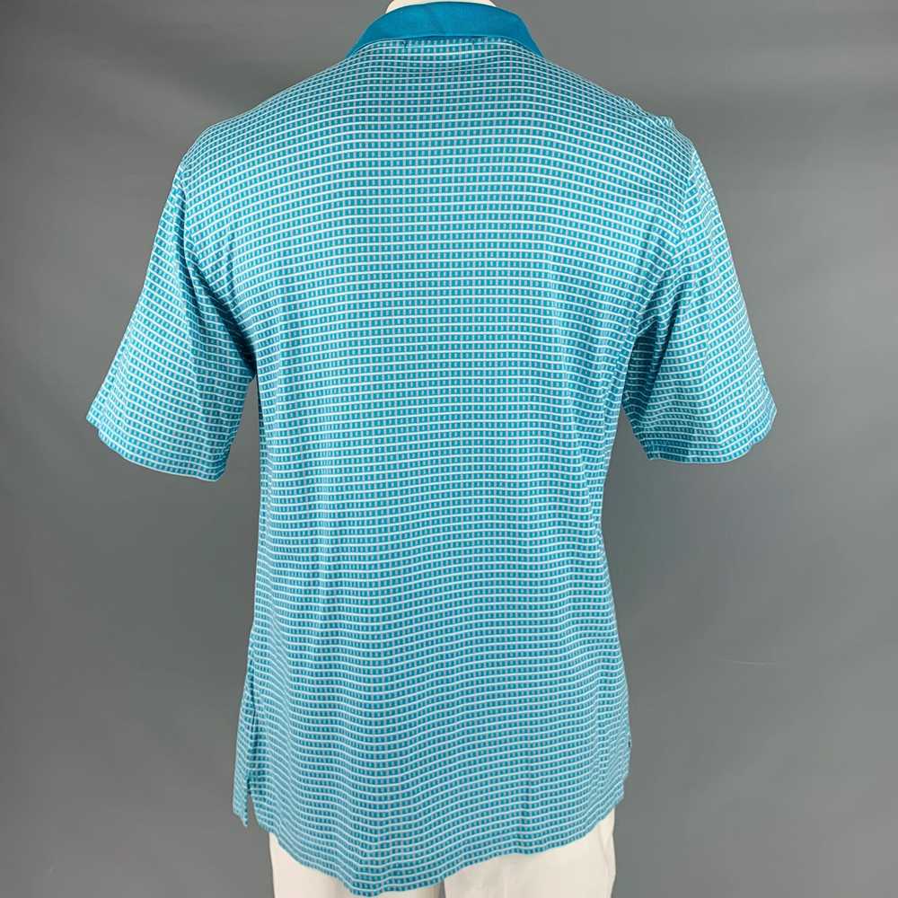 Other Blue White Squares Cotton Buttoned Polo - image 4