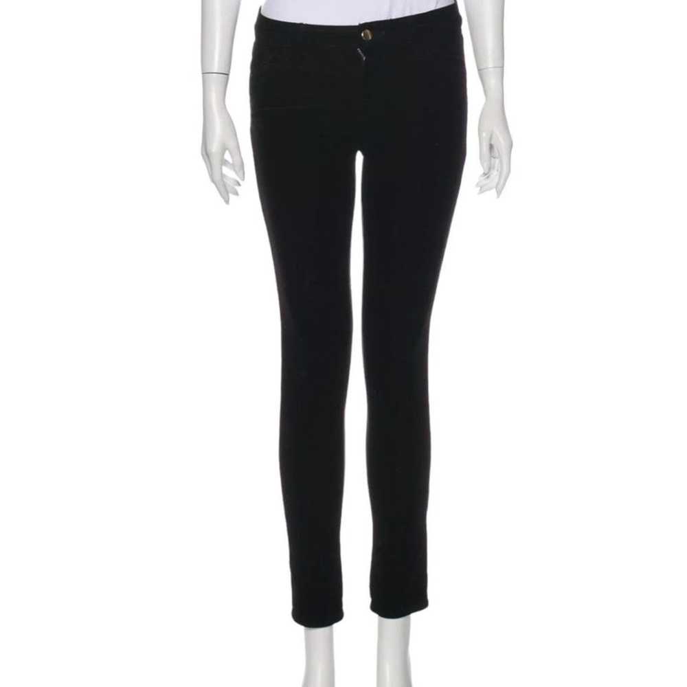 J Brand J BRAND Black Corduroy Mid-Rise Skinny Le… - image 1