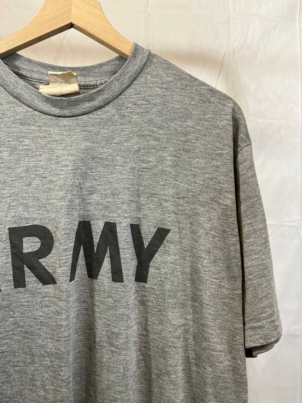 Military × Vintage Vintage ARMY Grey Thin Faded M… - image 2