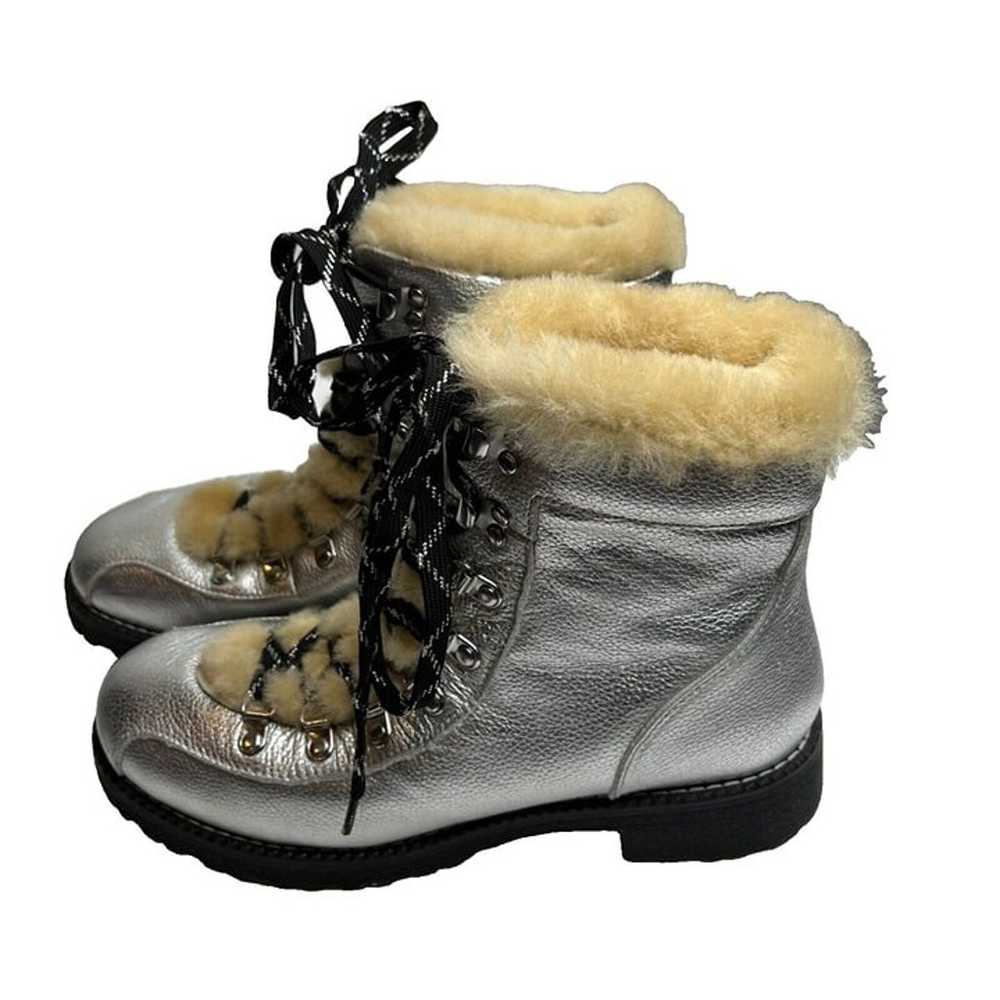 J.Crew $248 New Nordic Boots Metallic Leather and… - image 3