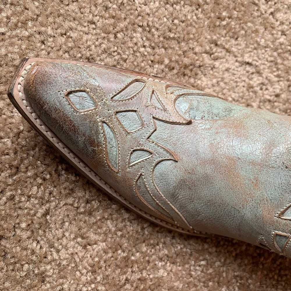 Turquoise Old Gringo Yippee Ki Yay Ankle Boots - image 10