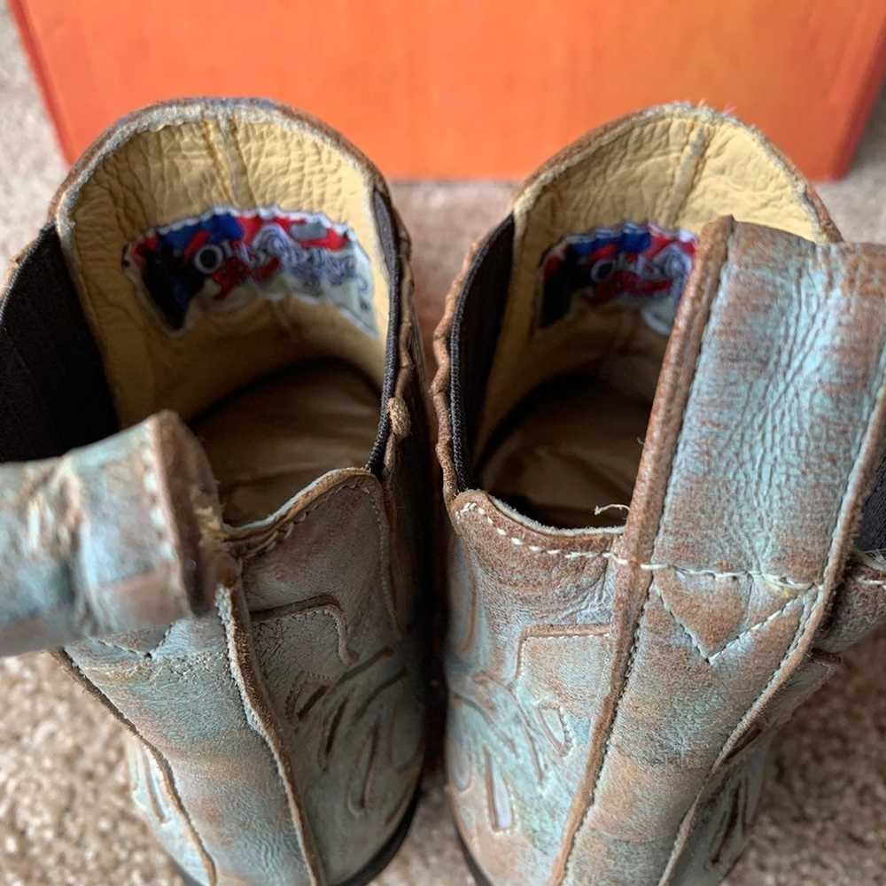 Turquoise Old Gringo Yippee Ki Yay Ankle Boots - image 8
