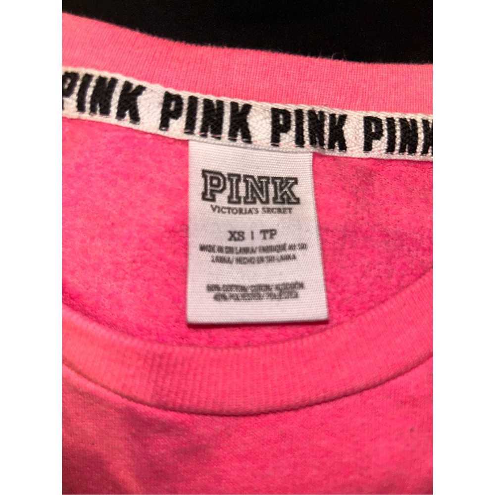 Pink Victoria Secret PINK Crew Neck Pink Sweatshi… - image 3