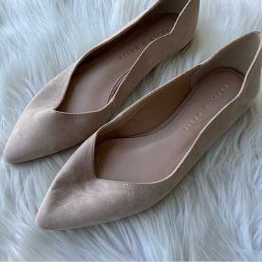 Kelly & Katie Tan Faux Suede Pointed Toe Flat Sho… - image 1