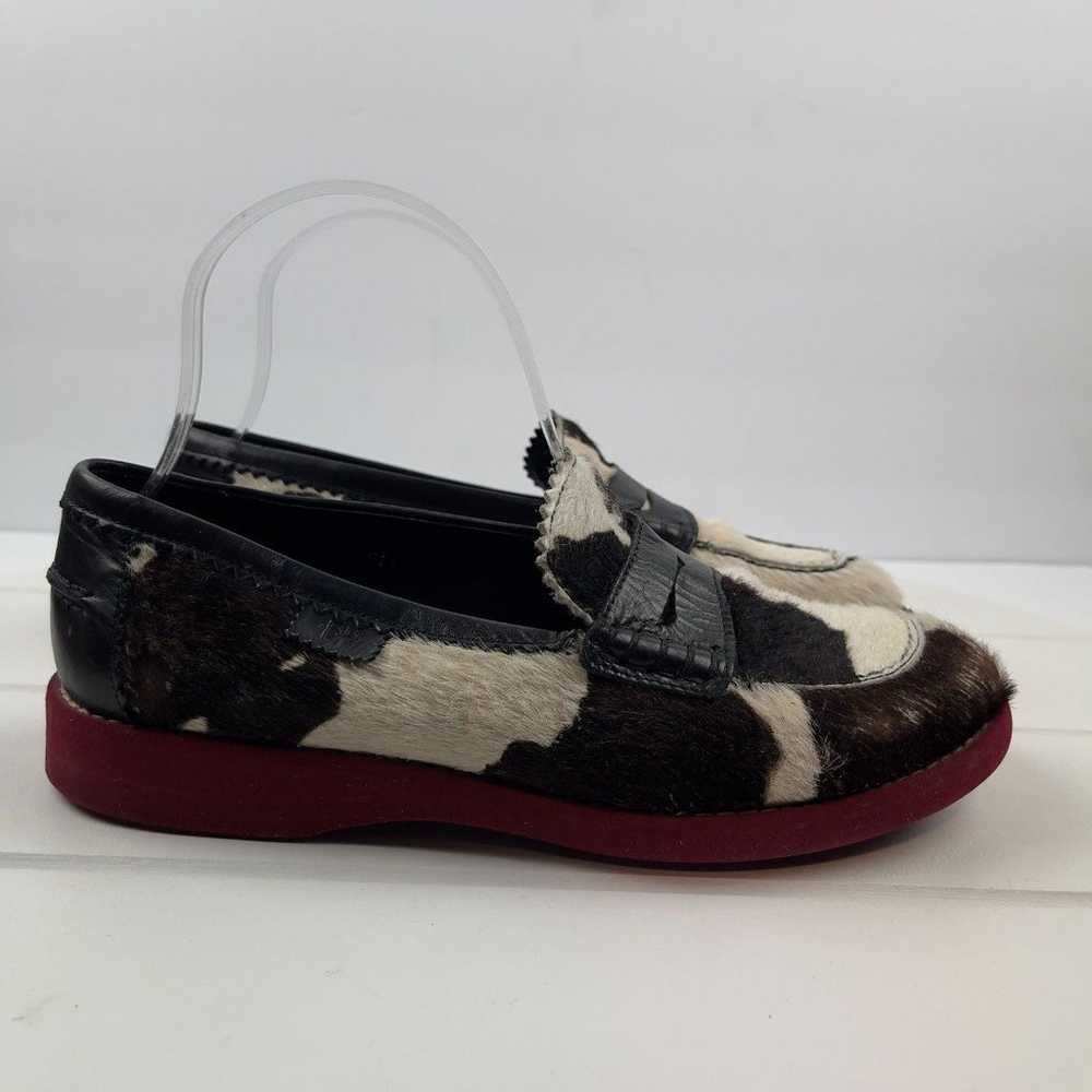 DONALD J PLINER Womens Cow Print Leather Loafers … - image 1