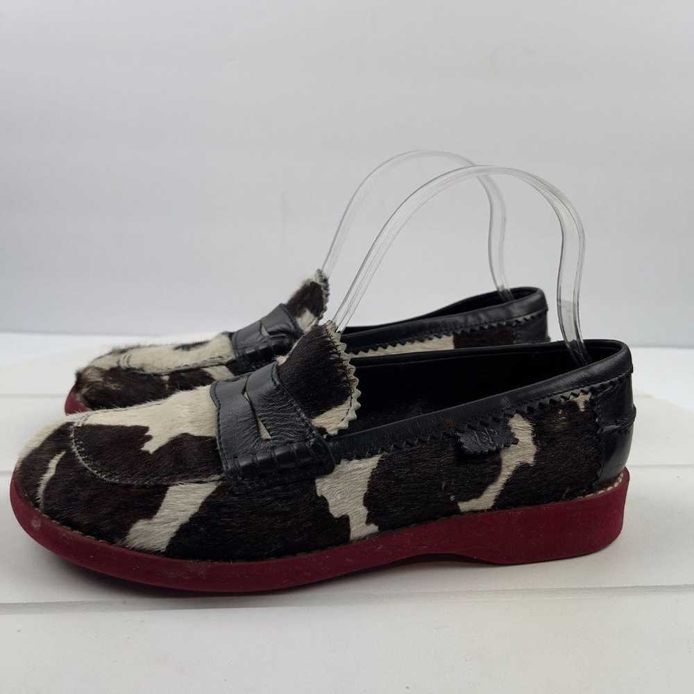 DONALD J PLINER Womens Cow Print Leather Loafers … - image 3