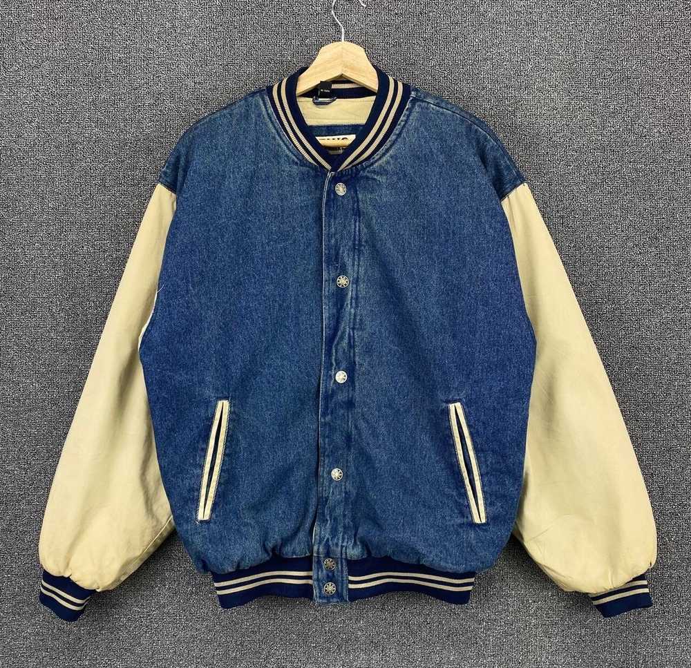 Denim Jacket × Japanese Brand × Varsity Jacket Vi… - image 1