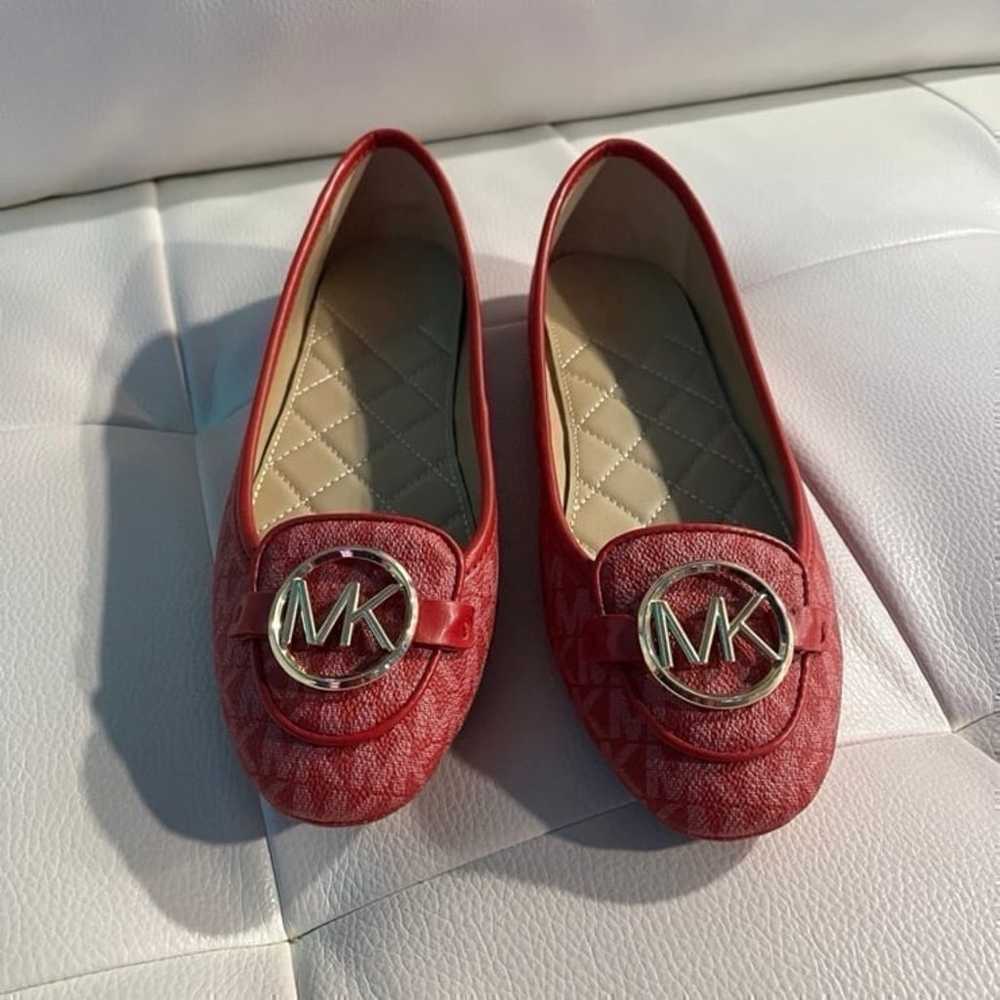 Michael Kors Moccasin Flat Sandals In Crimson Red - image 10