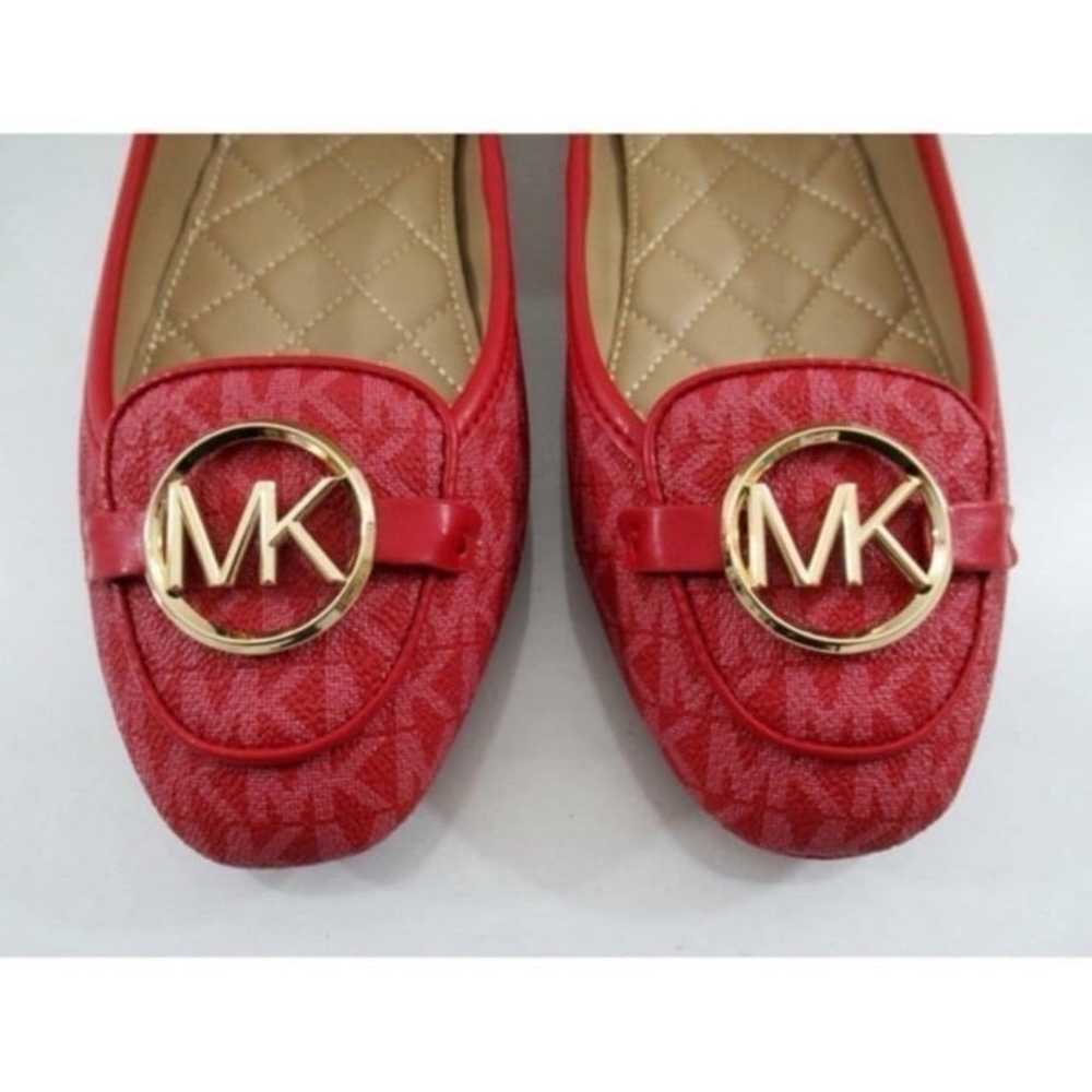 Michael Kors Moccasin Flat Sandals In Crimson Red - image 11