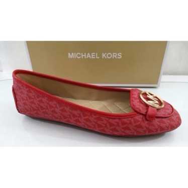 Michael Kors Moccasin Flat Sandals In Crimson Red - image 1