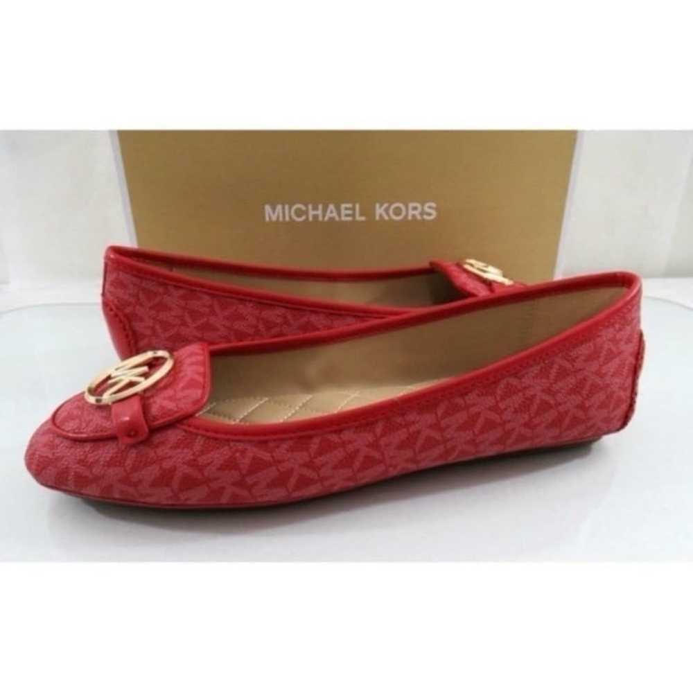 Michael Kors Moccasin Flat Sandals In Crimson Red - image 2