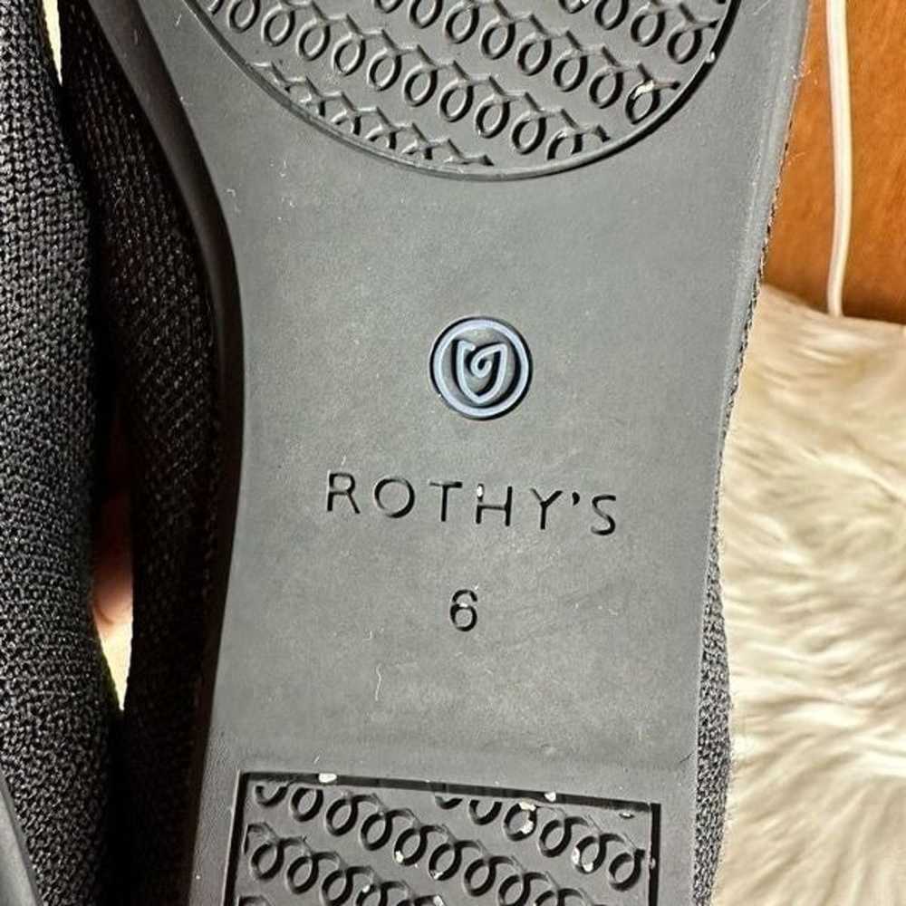 Rothy’s The Flat Rounded Toe Solid Black Size 6 - image 7