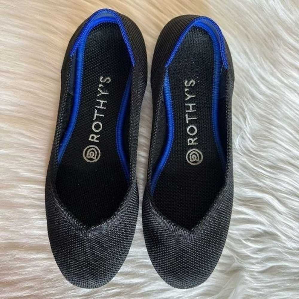 Rothy’s The Flat Rounded Toe Solid Black Size 6 - image 9
