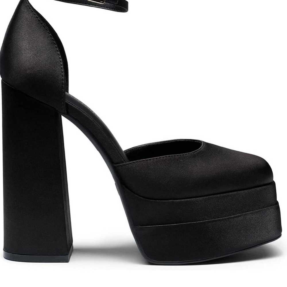 Black Ankle Strap Gianni Bini Double Platform Blo… - image 10