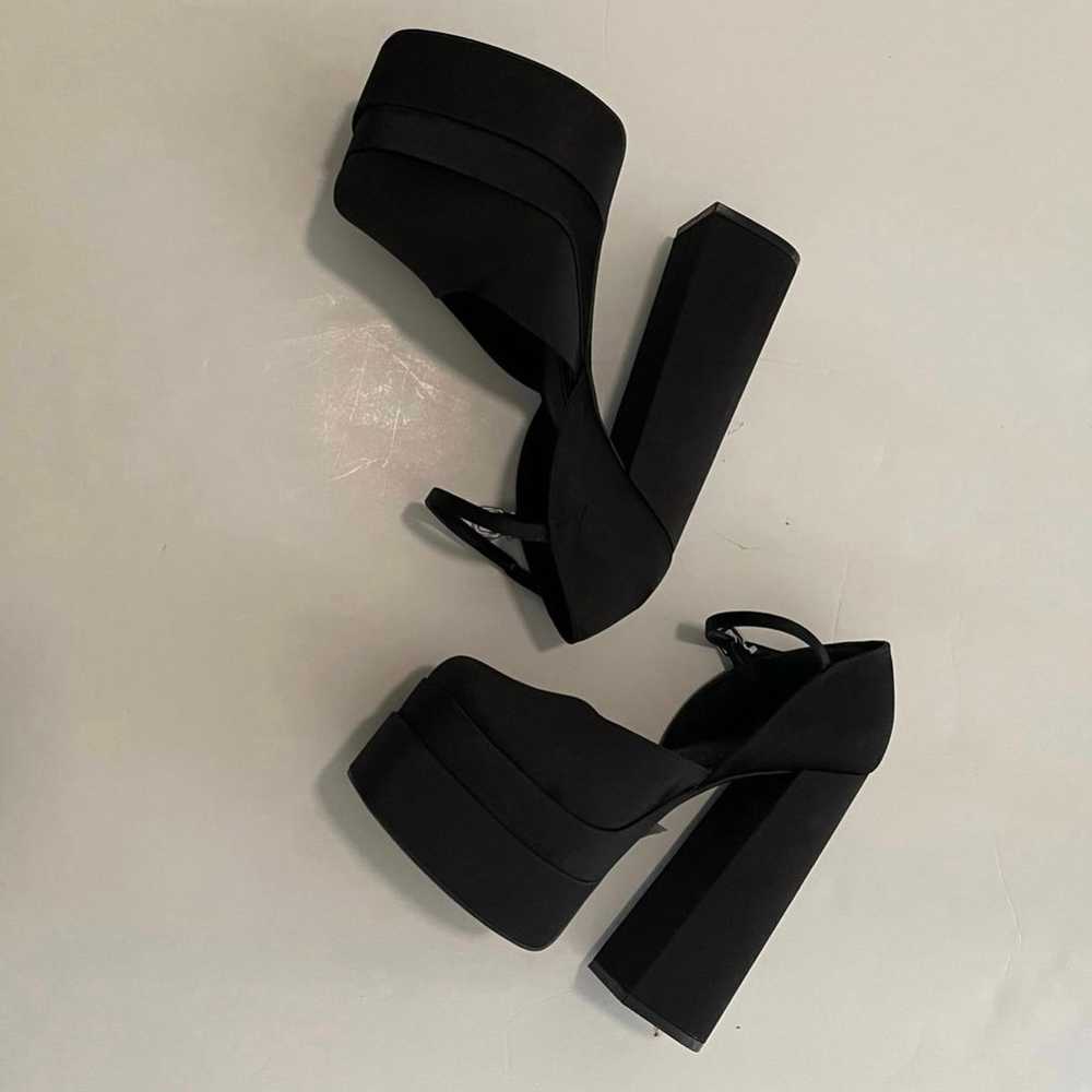 Black Ankle Strap Gianni Bini Double Platform Blo… - image 4