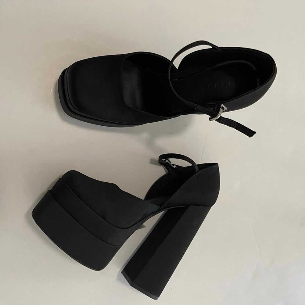 Black Ankle Strap Gianni Bini Double Platform Blo… - image 5