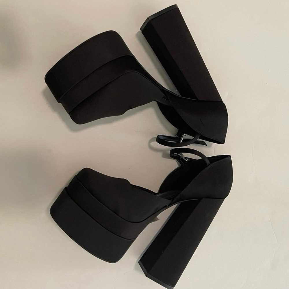 Black Ankle Strap Gianni Bini Double Platform Blo… - image 6