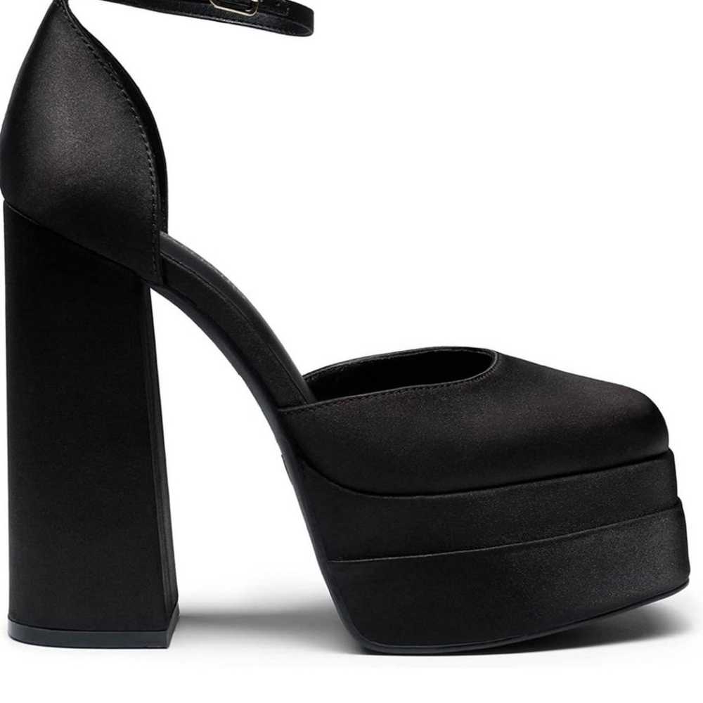 Black Ankle Strap Gianni Bini Double Platform Blo… - image 9