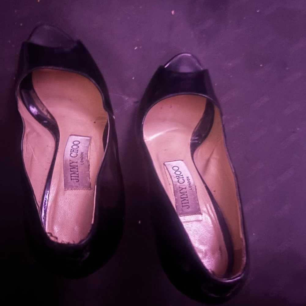 Jimmy Choo platform heels peep toe dress shoe san… - image 6
