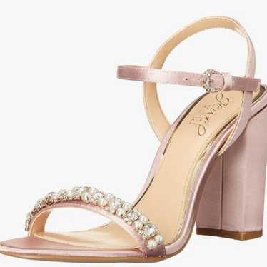 Jewel Badgley Mischka women's sandals pink evenin… - image 1