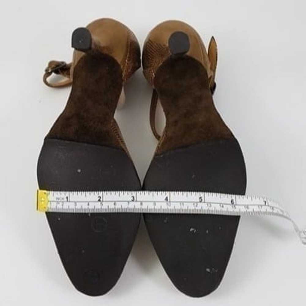Arika Nerguiz 7.5/8 ankle strap gold leather danc… - image 12