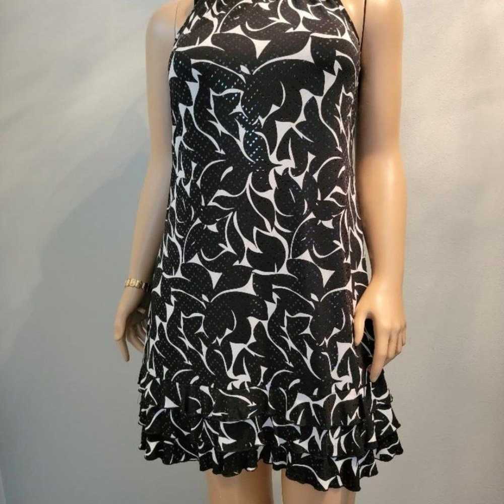 MSK Sleeveless Black & White Sequin Party Dress - image 4