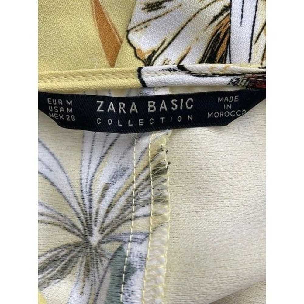 Zara Basic Floral Cold Shoulder A-Line Dress Size… - image 11