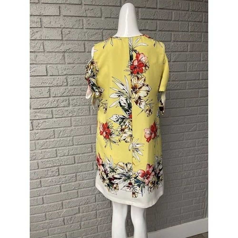 Zara Basic Floral Cold Shoulder A-Line Dress Size… - image 2