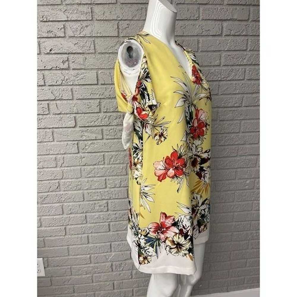 Zara Basic Floral Cold Shoulder A-Line Dress Size… - image 3