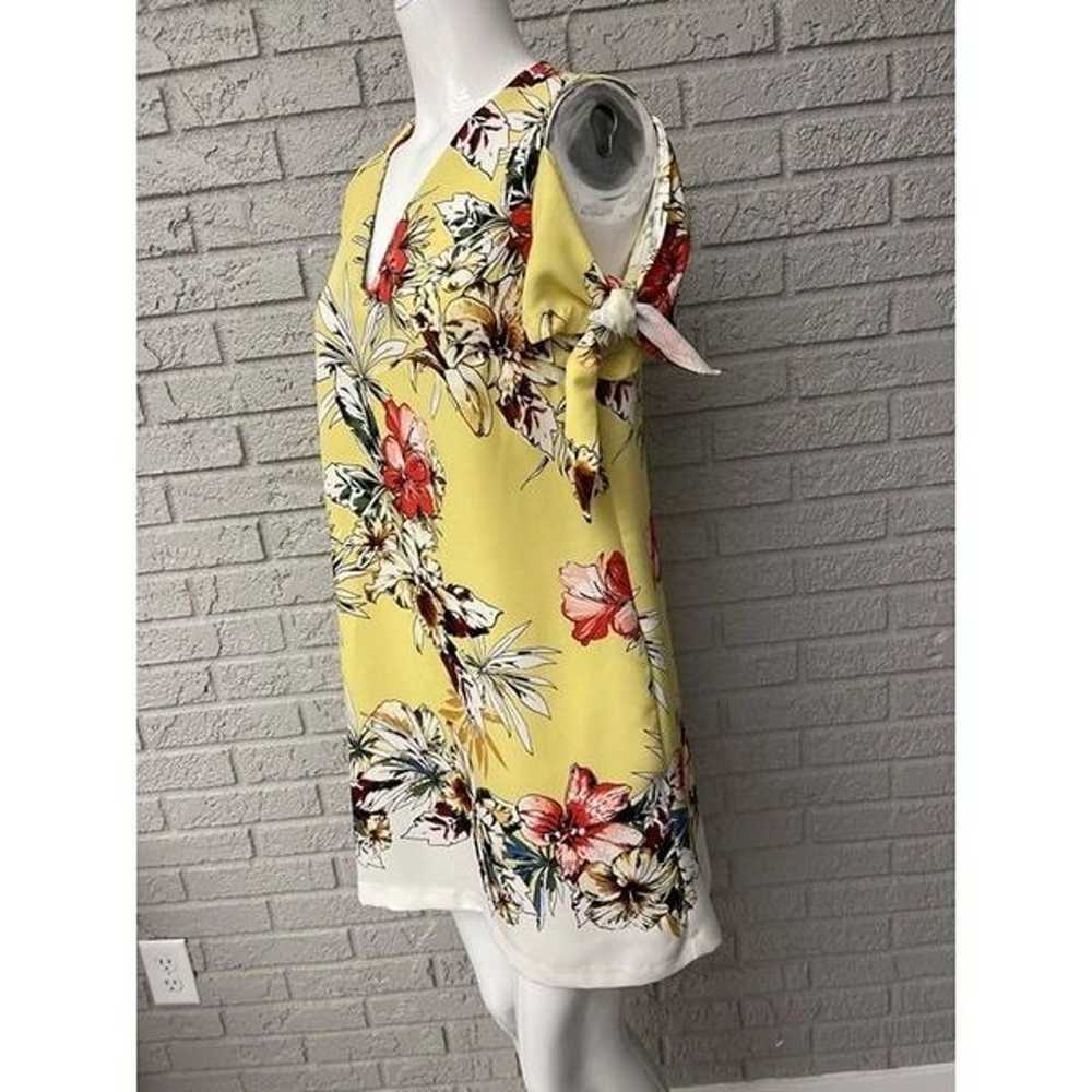 Zara Basic Floral Cold Shoulder A-Line Dress Size… - image 4